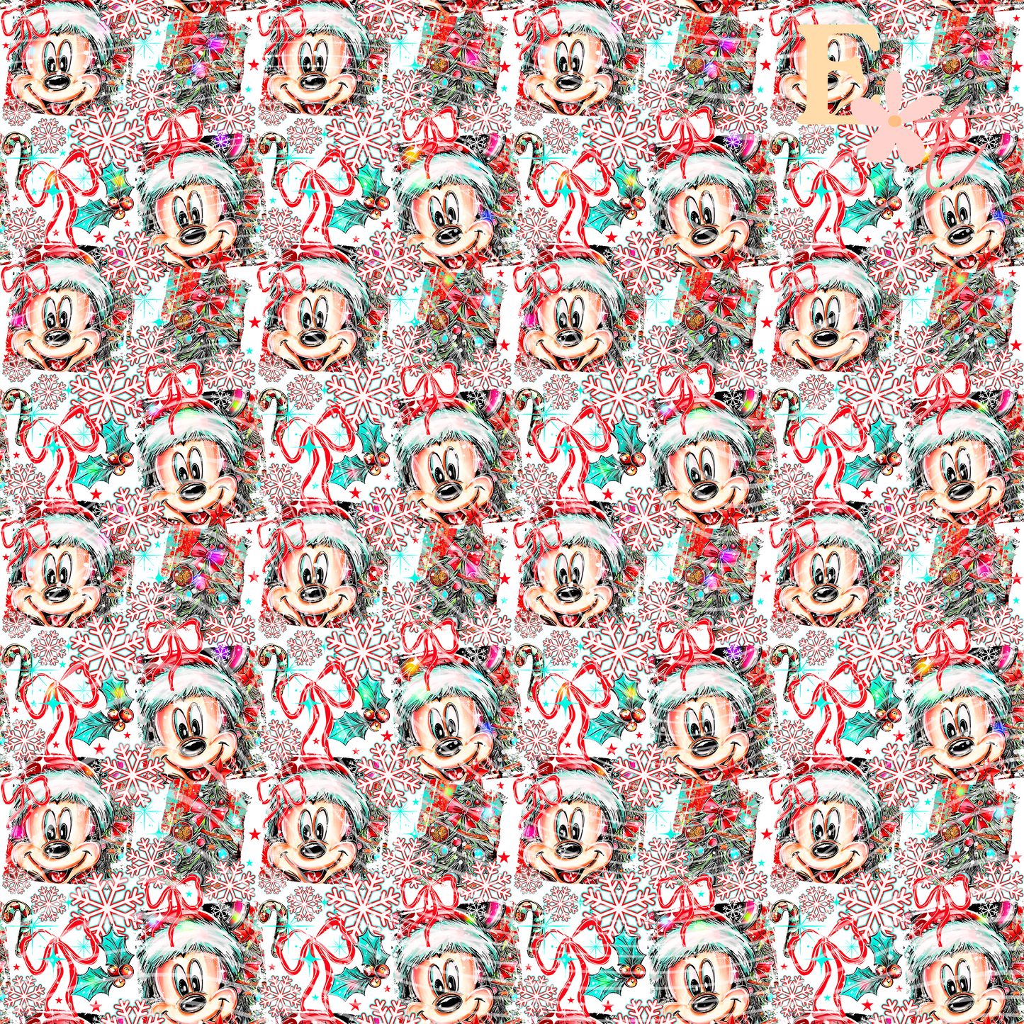 Christmas Mouse Seamless Pattern