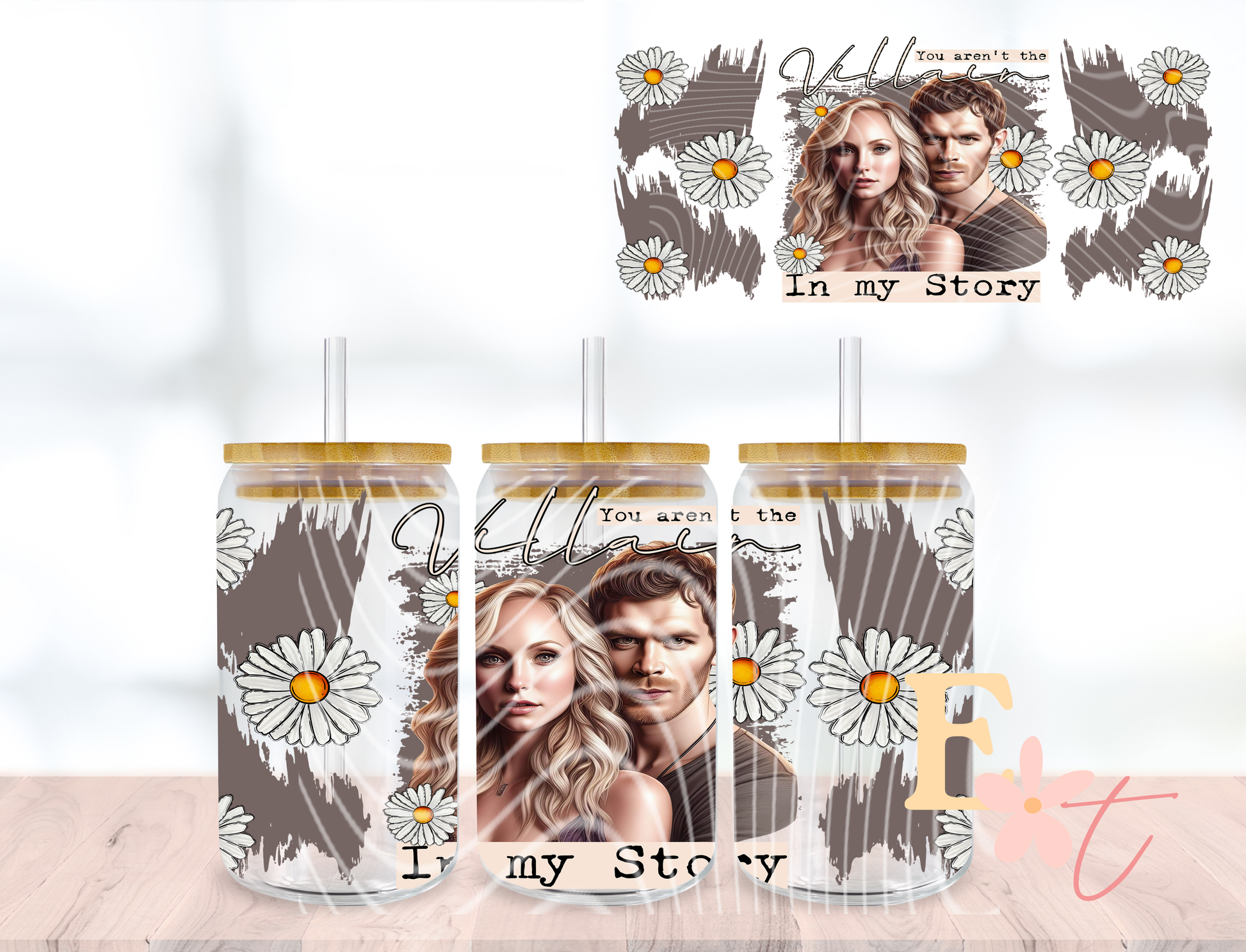 LV #1 UV DTF wrap for 16oz Libbey glass