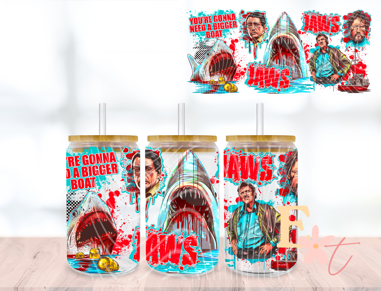 Spider Skull 20oz Tumbler Sublimation Wrap UV DTF wrap for 16oz Libbey glass