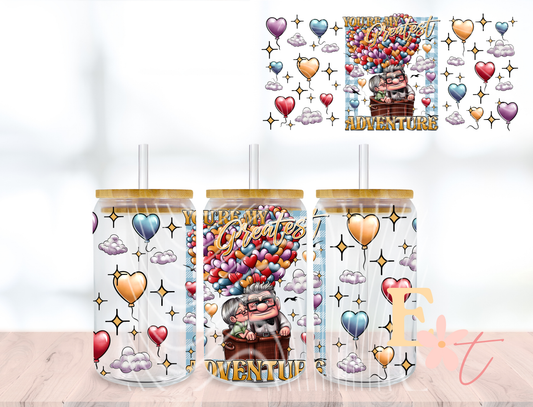 Border Collie 20oz Tumbler Sublimation Wrap UV DTF wrap for 16oz Libbey glass