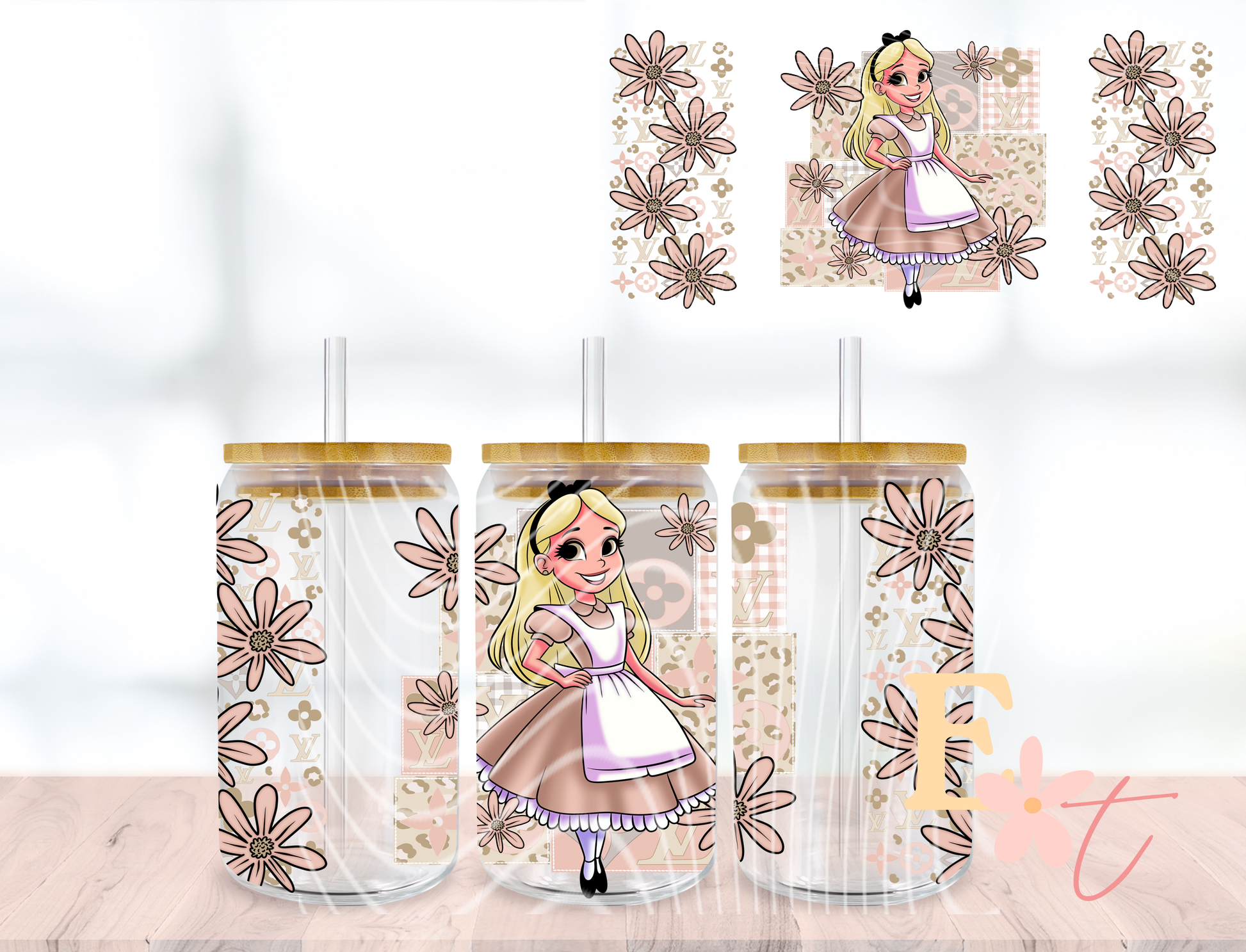 BW Hustle 20oz Tumbler Sublimation Wrap UV DTF wrap for 16oz Libbey glass