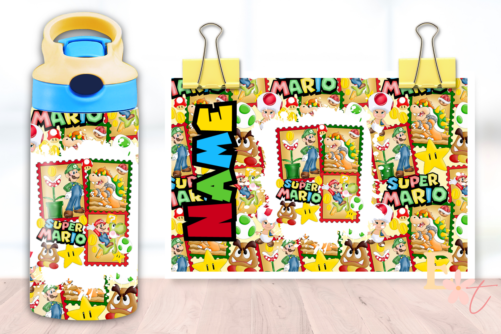 Bear Princesses UV DTF wrap for 16oz Libbey glass