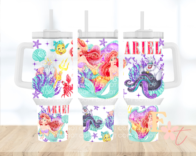 Mermaid 40oz Tumbler Sublimation Wrap