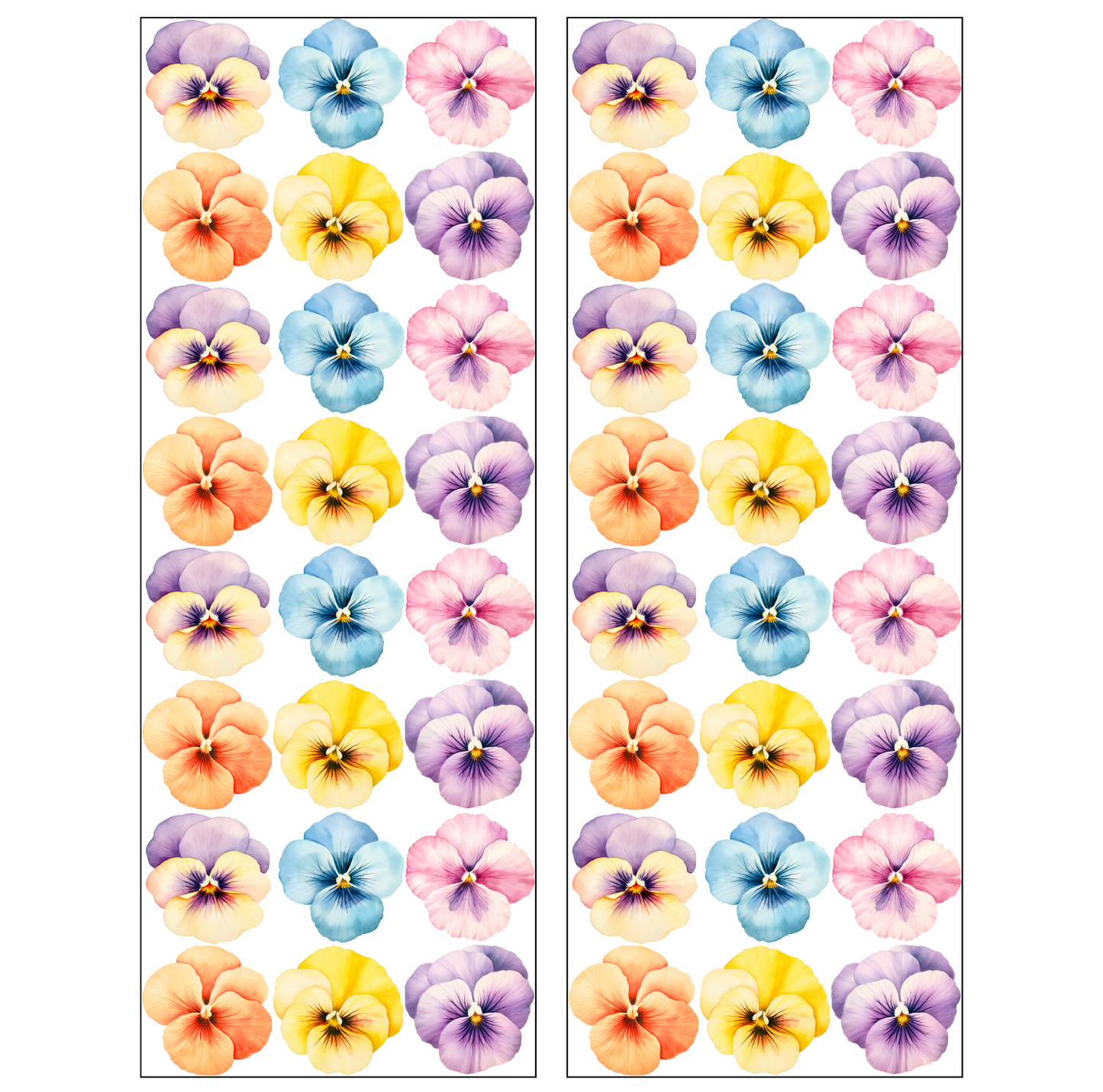 Pansy Flower Wall Decals