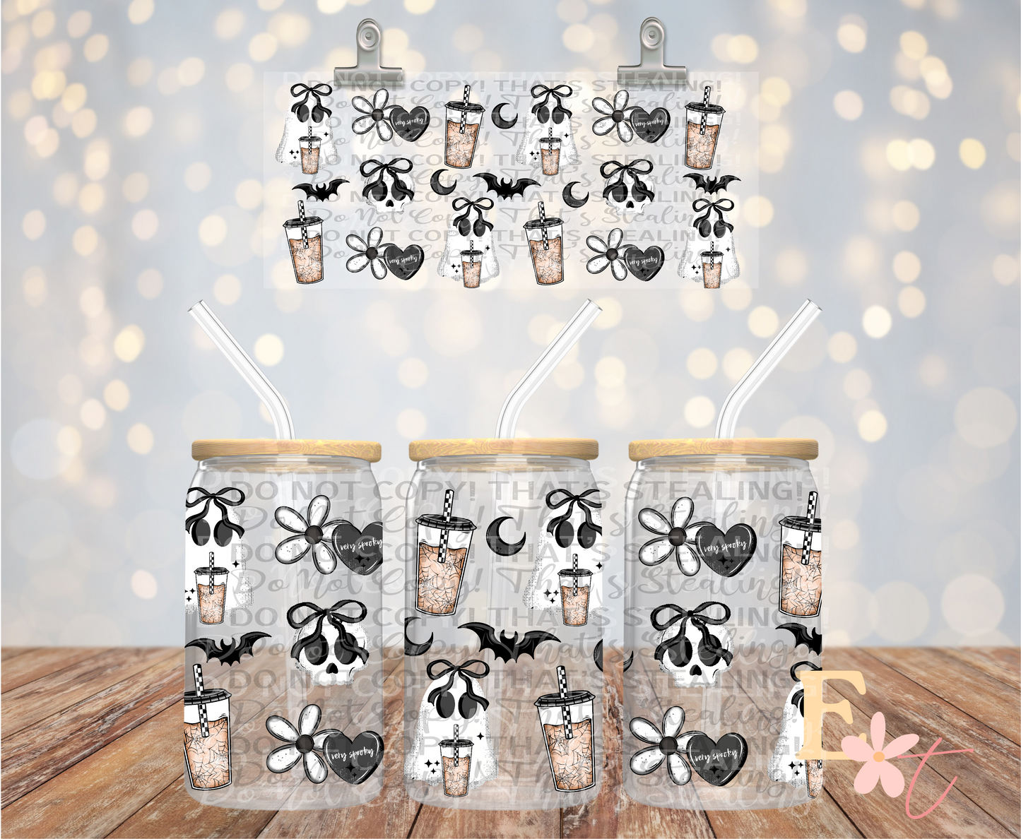 Very Spooky 16oz Libbey UV DTF Wrap