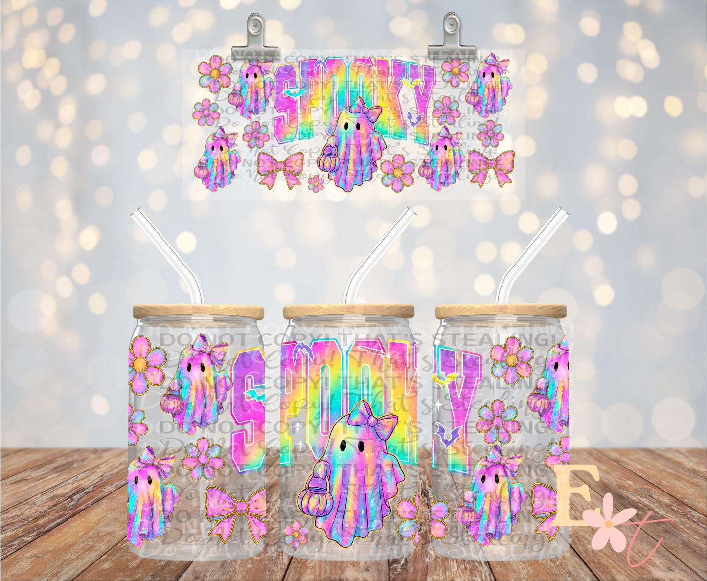 Spooky 16oz Libbey UV DTF Wrap