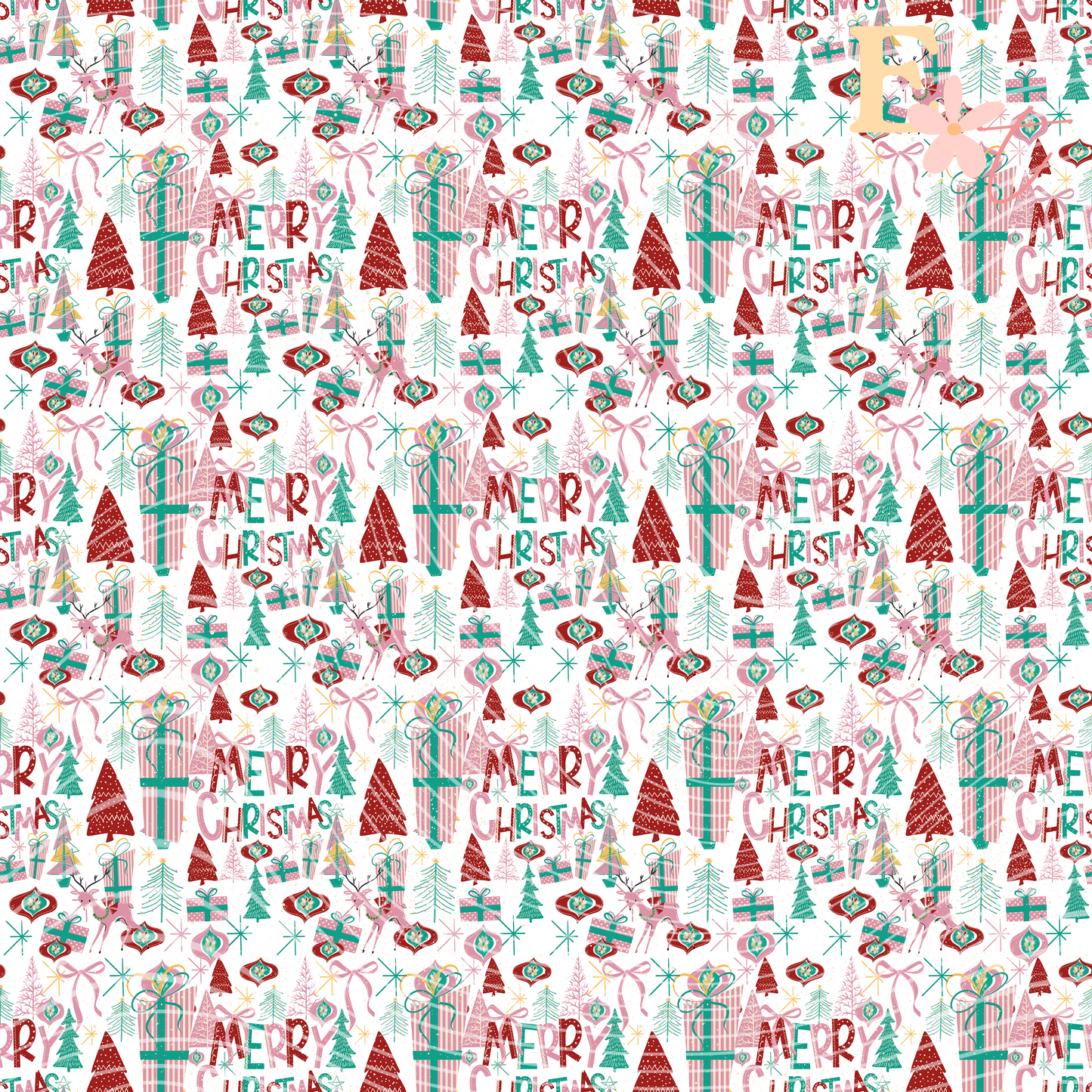 Merry Christmas Seamless Pattern