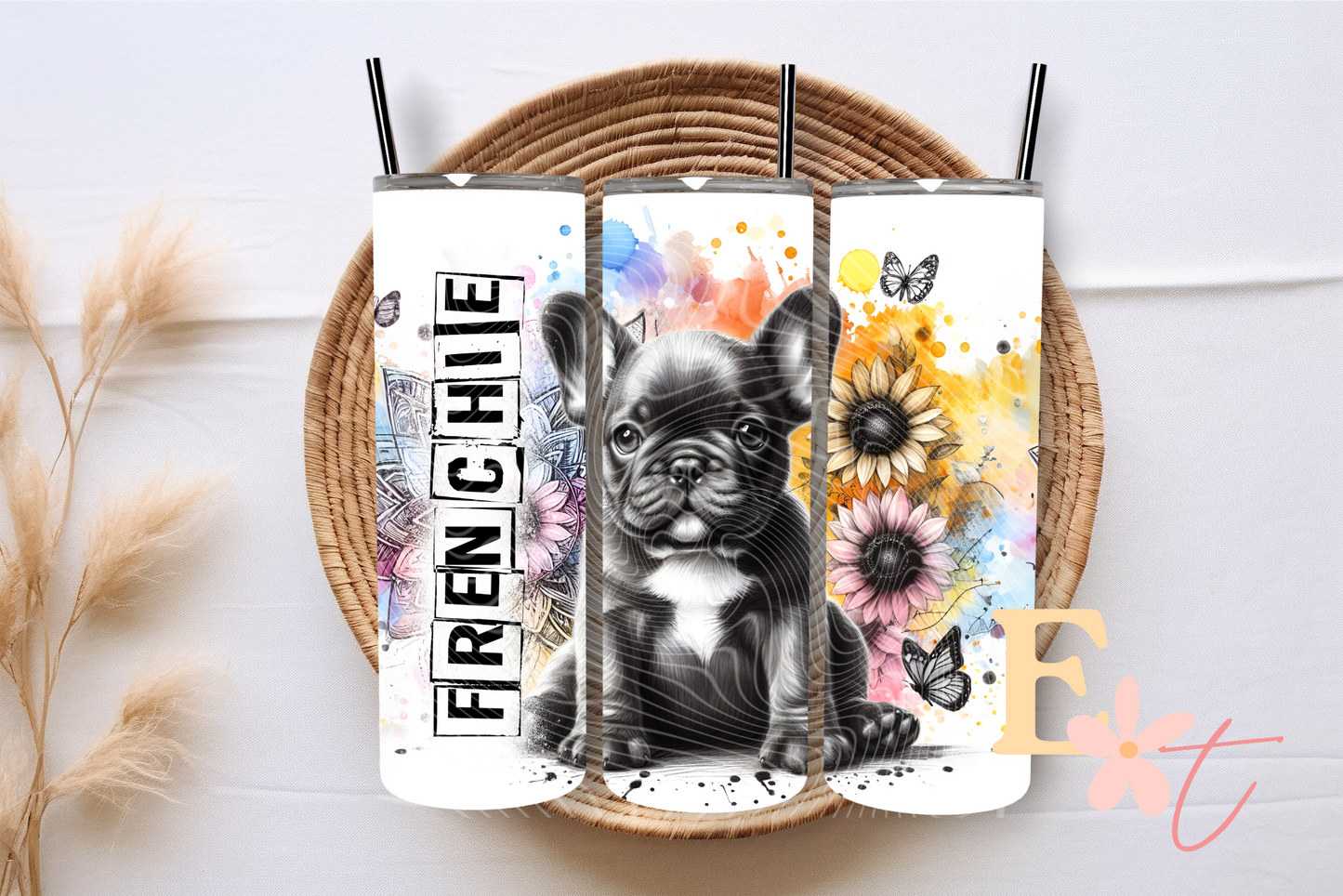 Frenchie 20oz Tumbler Sublimation Wrap