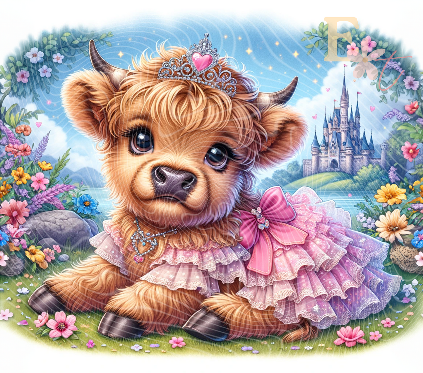 Princess Highland 20oz Tumbler Sublimation Wrap