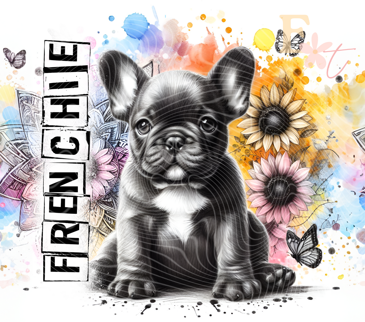 Frenchie 20oz Tumbler Sublimation Wrap