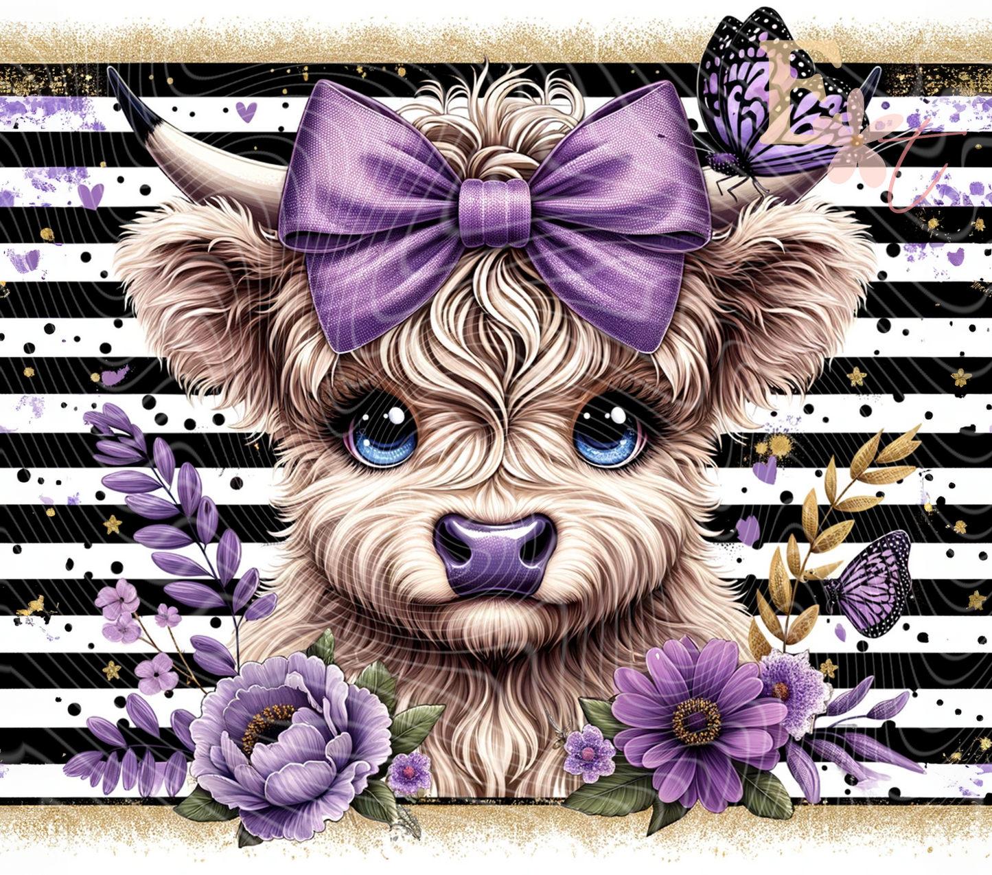 Striped Highland 20oz Tumbler Sublimation Wrap