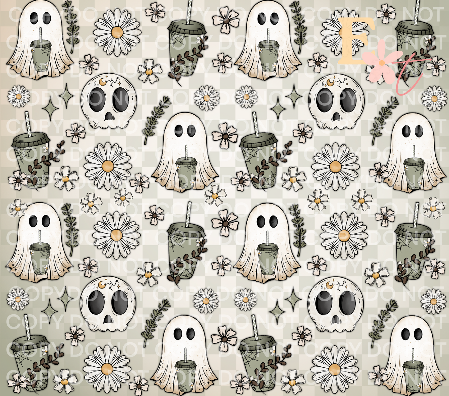 Ghost Brew 20oz Tumbler Sublimation Wrap