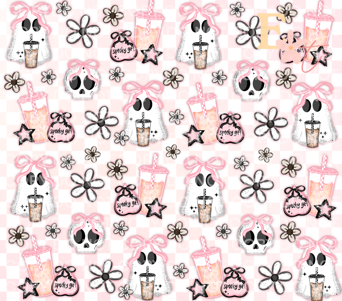 Spooky Girl 20oz Tumbler Sublimation Wrap