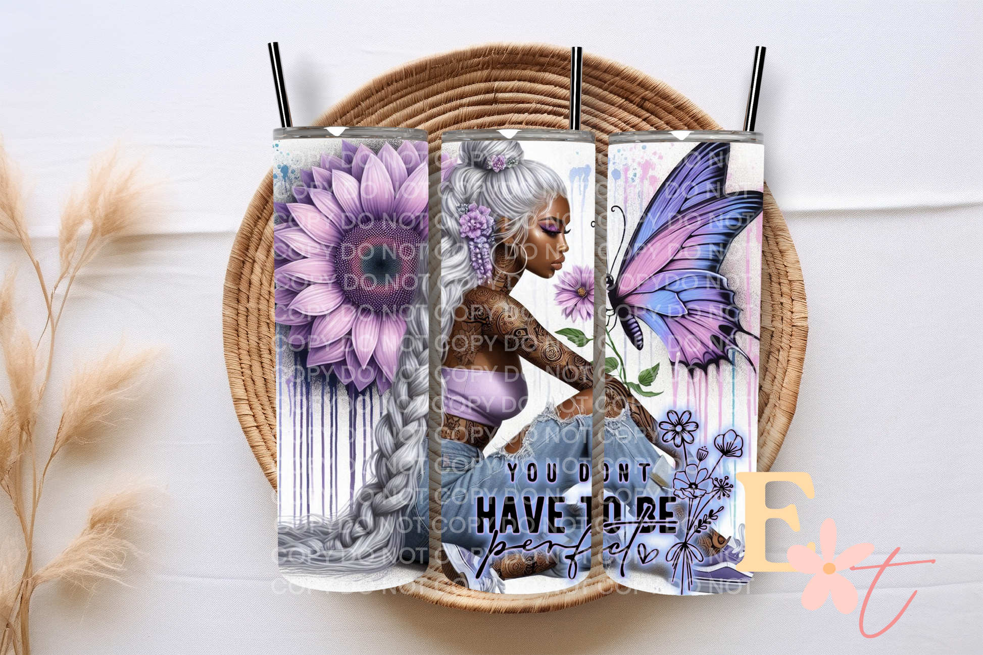 Elephants 20oz Tumbler Sublimation Wrap UV DTF wrap for 16oz Libbey glass