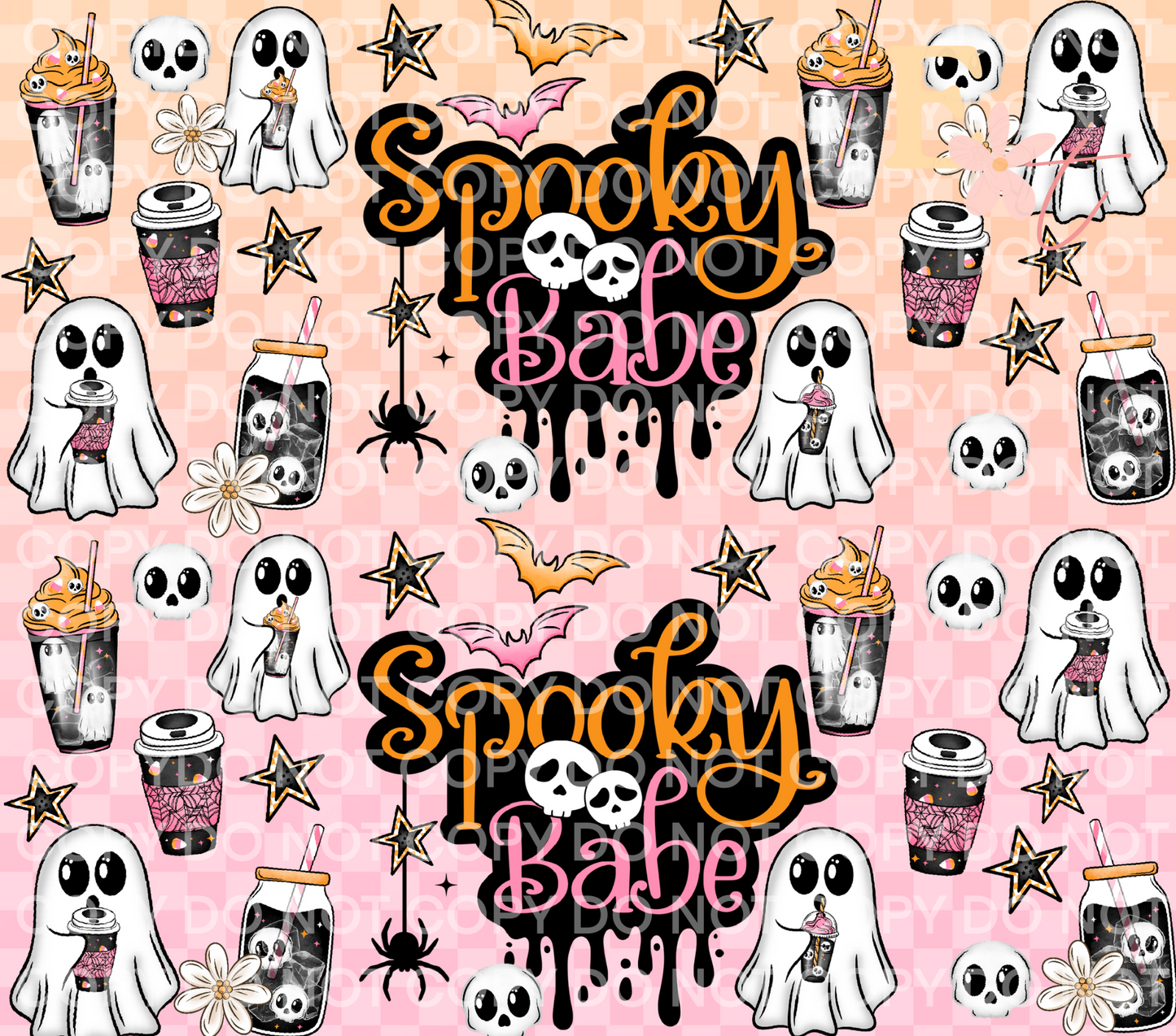 Spooky Babe 20oz Tumbler Sublimation Wrap