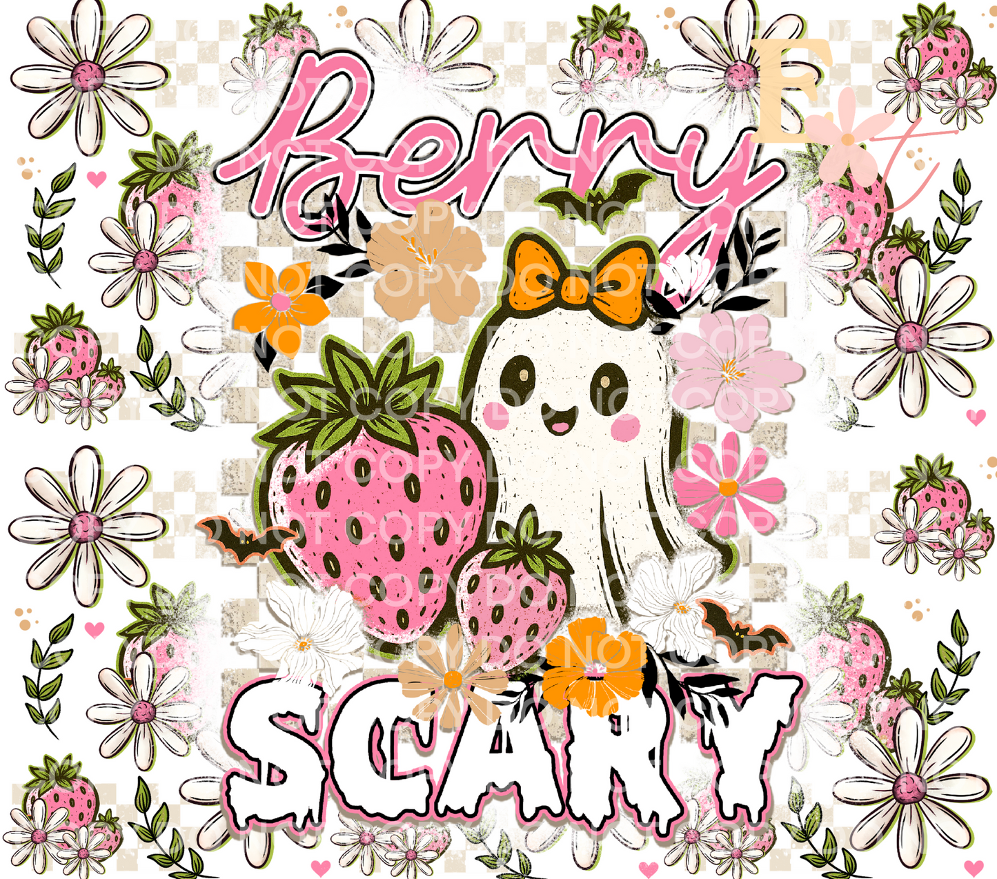 Berry Scary 20oz Tumbler Sublimation Wrap
