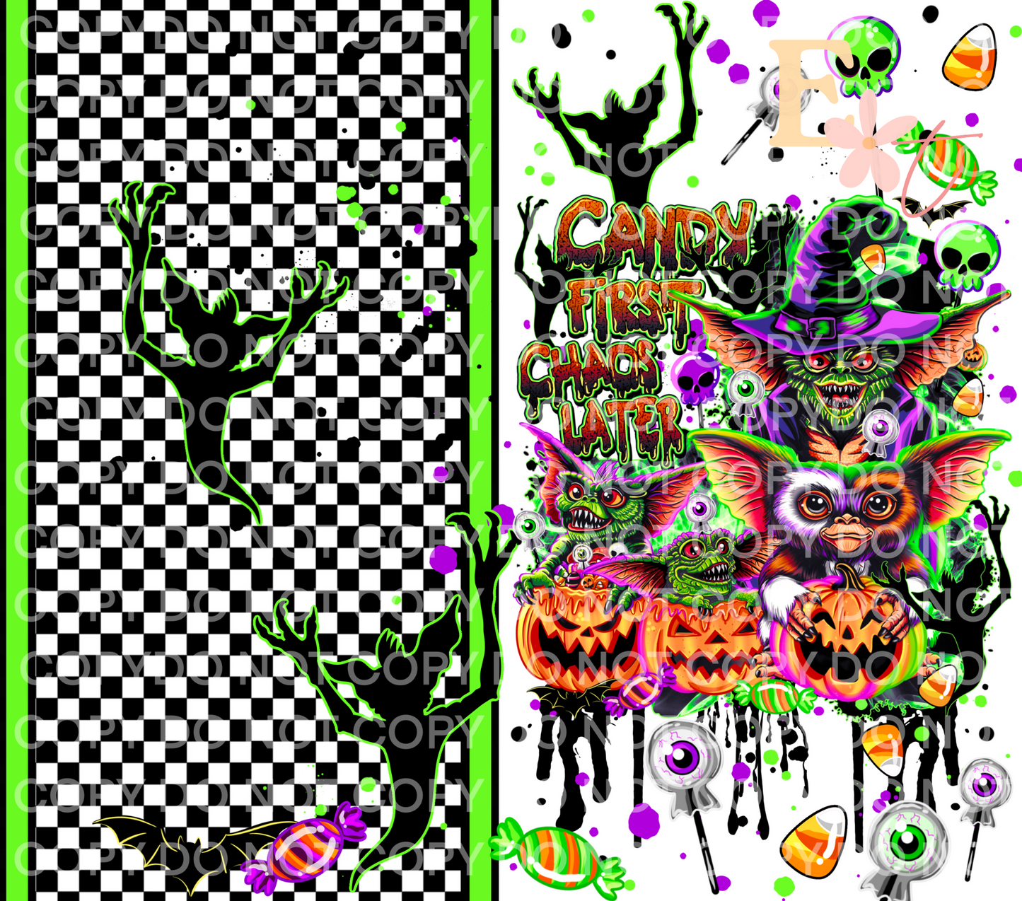 Candy Chaos 20oz Tumbler Sublimation Wrap