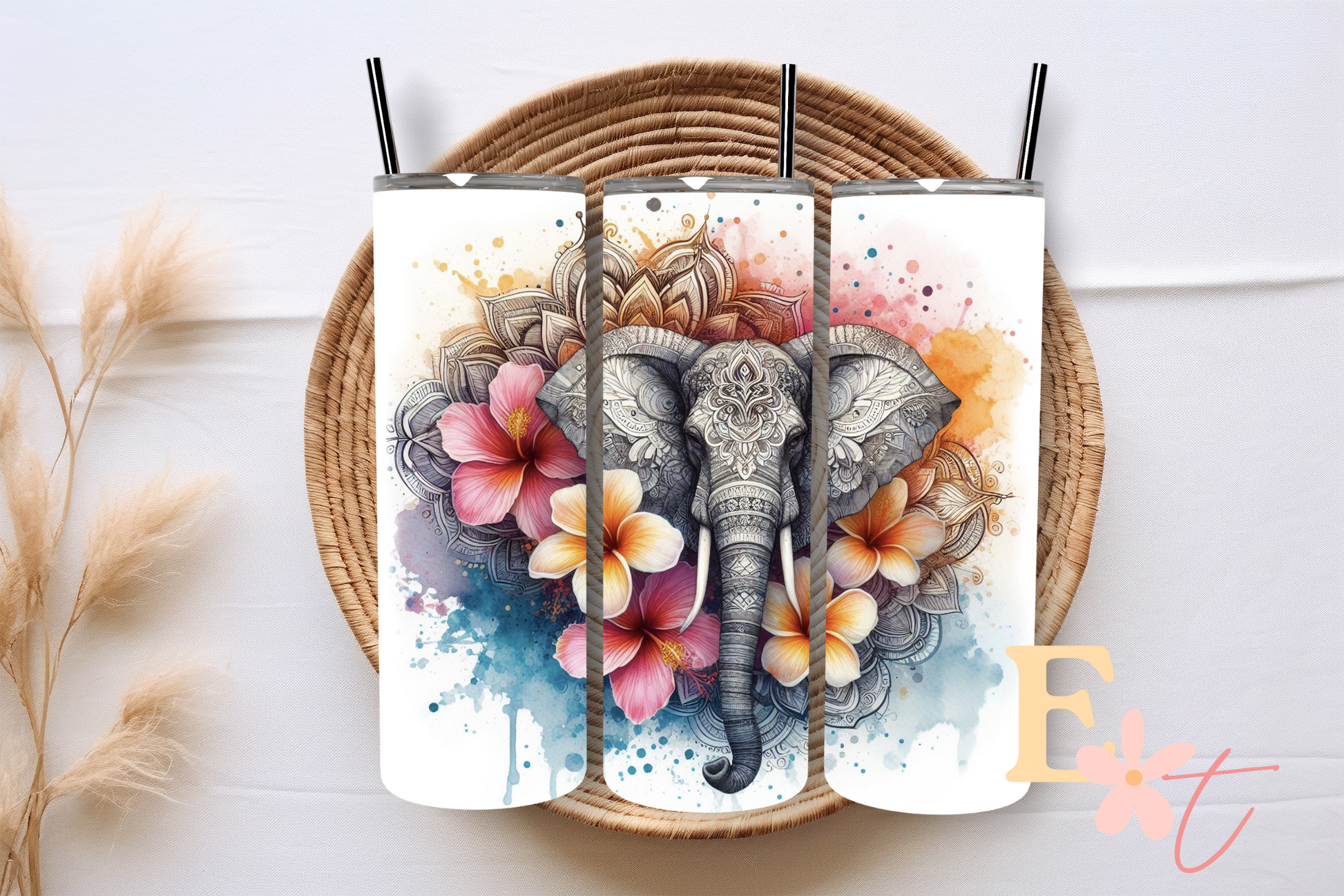 Stamp #8 UV DTF wrap for 16oz Libbey glass