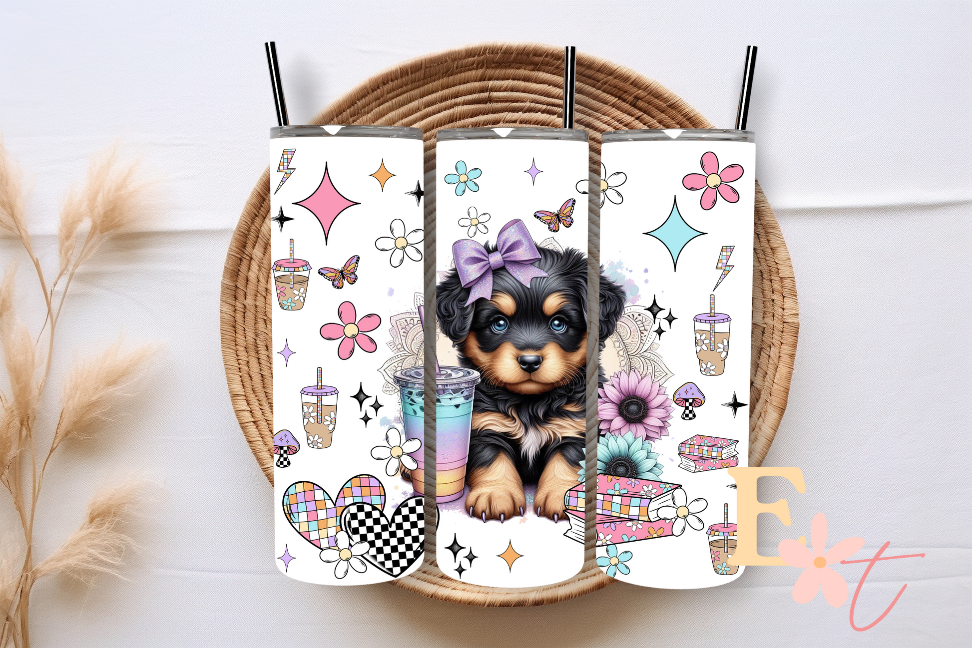 Stamp #4 UV DTF wrap for 16oz Libbey glass