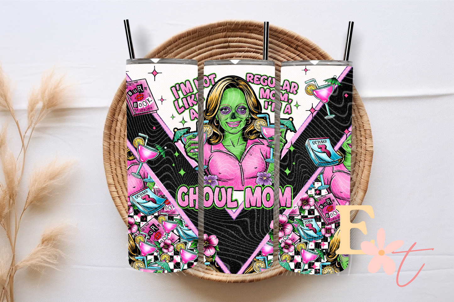 Brown Styletech Adhesive Vinyl UV DTF wrap for 16oz Libbey glass