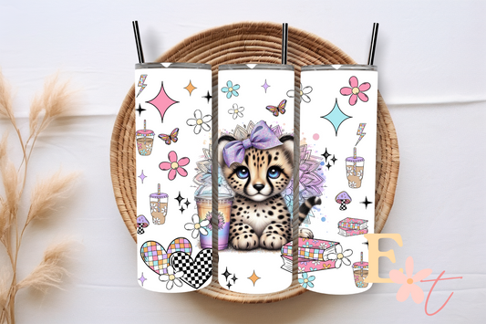 Flying Peacock 20oz Tumbler Sublimation Wrap UV DTF wrap for 16oz Libbey glass