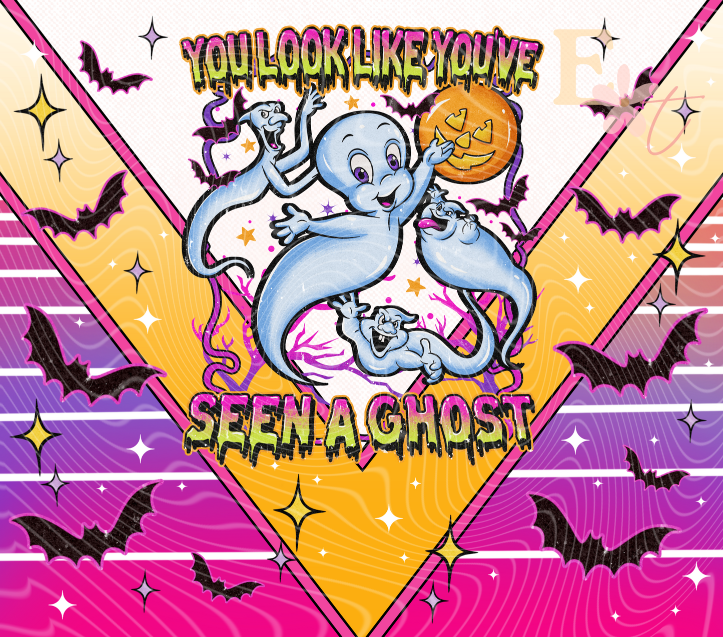 Friendly Ghost 20oz Tumbler Sublimation Wrap