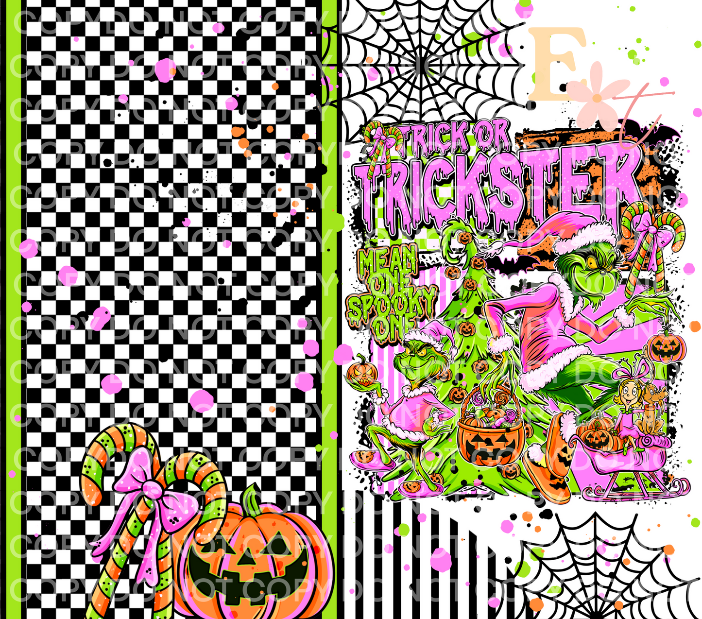 Halloween Trickster 20oz Tumbler Sublimation Wrap