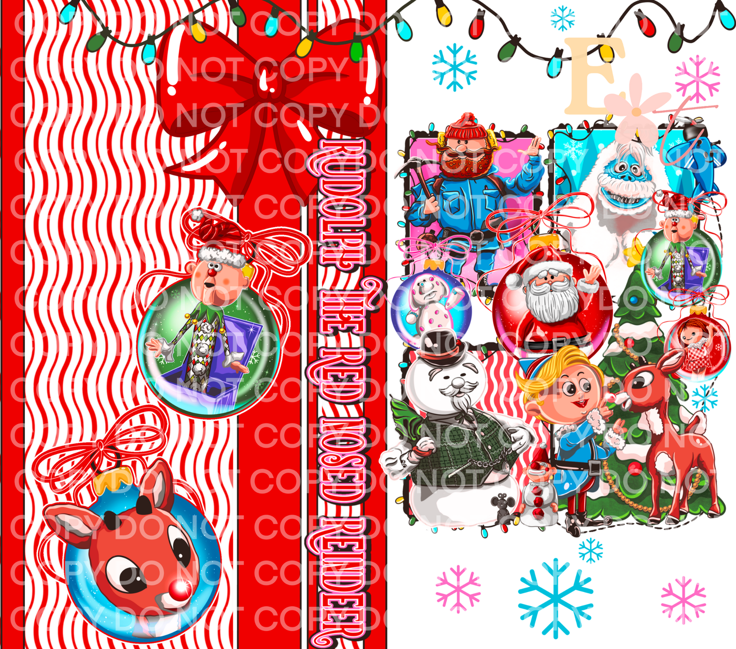 Rudolph Red Nose 20oz Sublimation Wrap