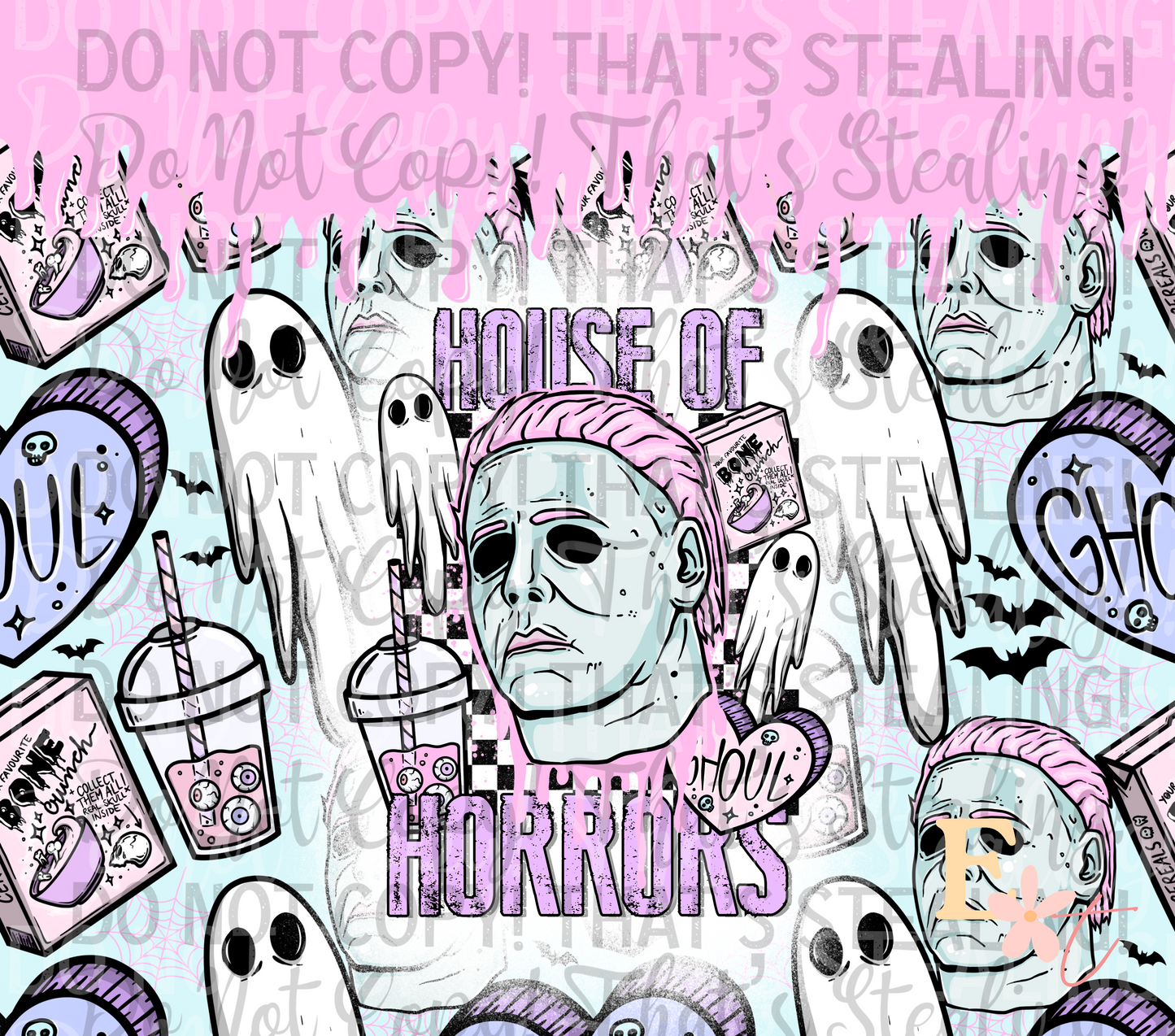 House of Horrors Michael 20oz Tumbler Sublimation Wrap