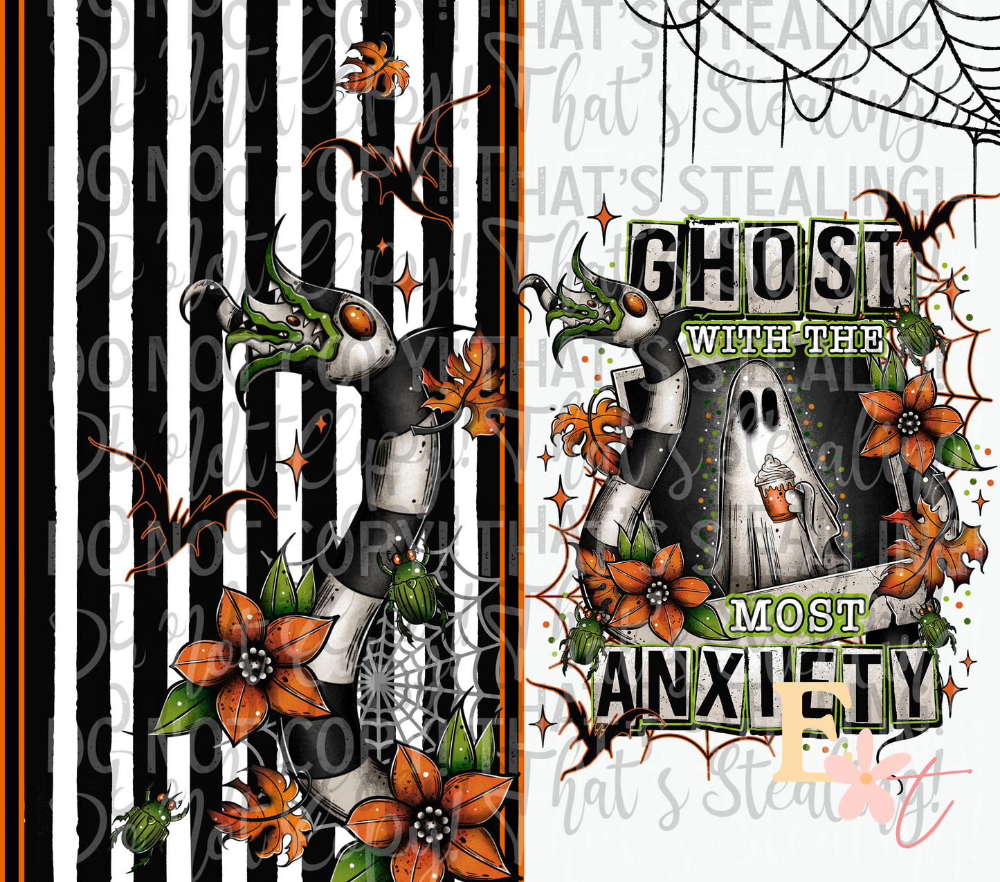 Ghost Anxiety 20oz Tumbler Sublimation Wrap