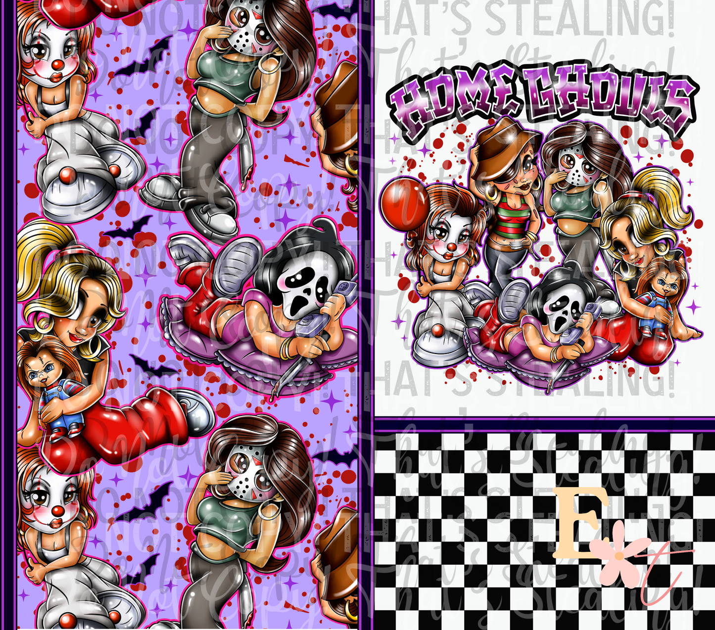 Home Ghouls 20oz Tumbler Sublimation Wrap