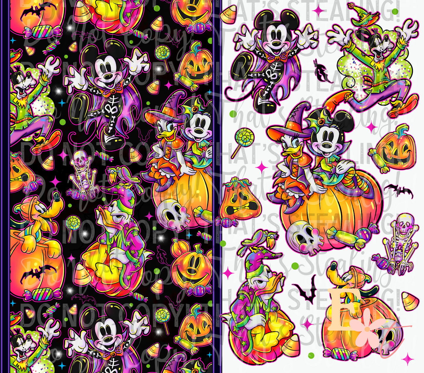 Spooky Mickey 20oz Tumbler Sublimation Wrap
