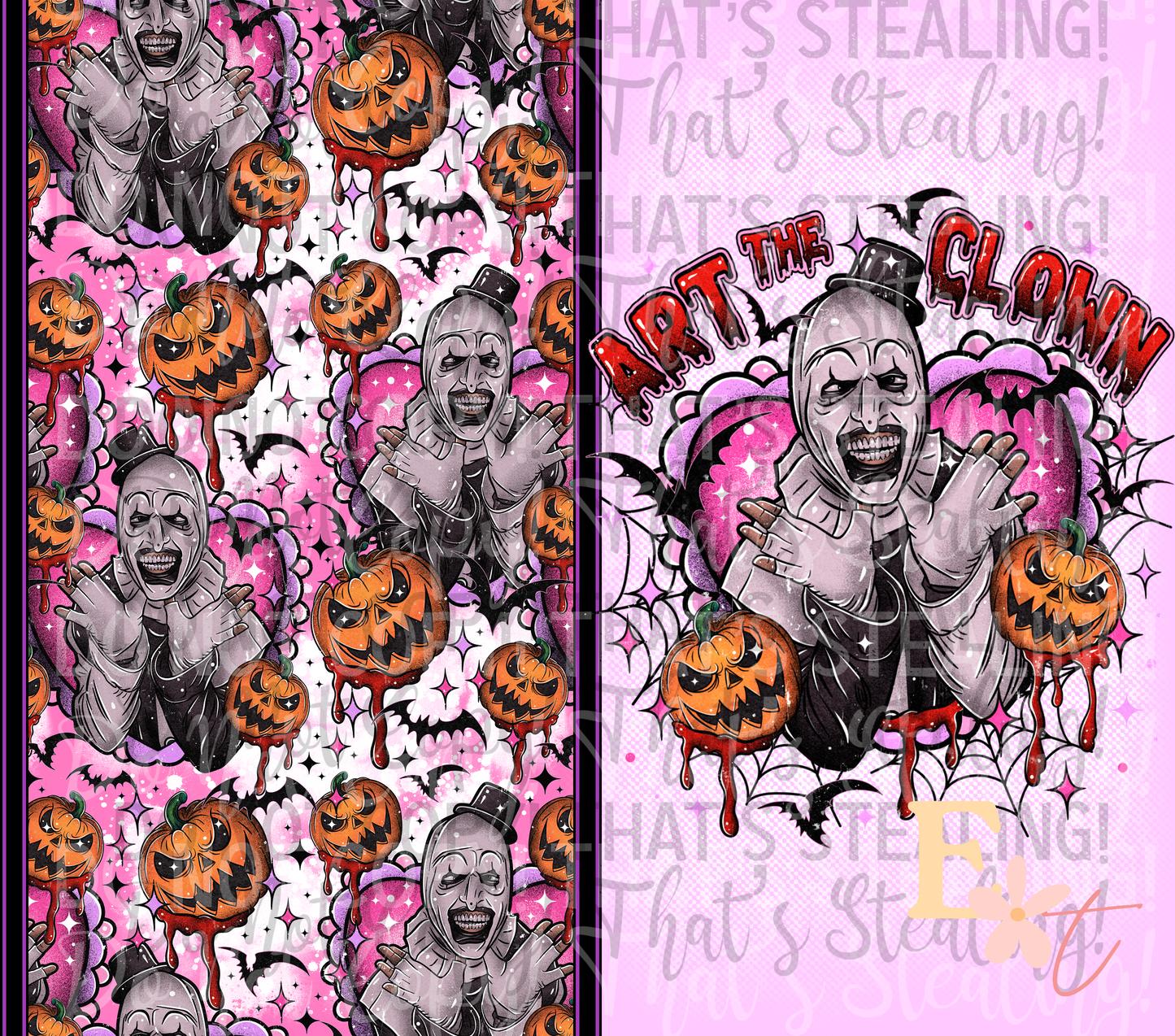 Art in Clown 20oz Tumbler Sublimation Wrap