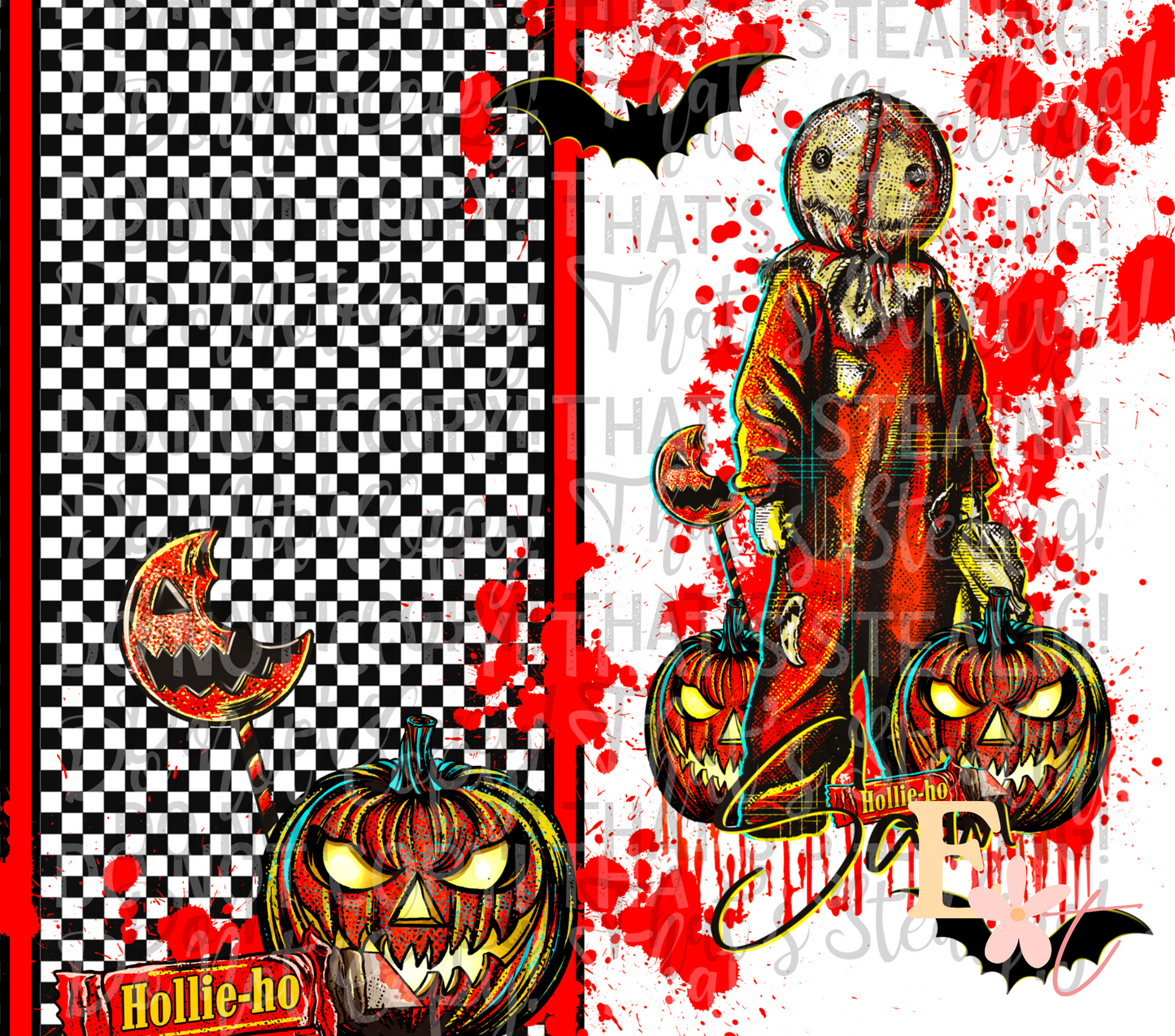 Horror Pumpkin 20oz Tumbler Sublimation Wrap