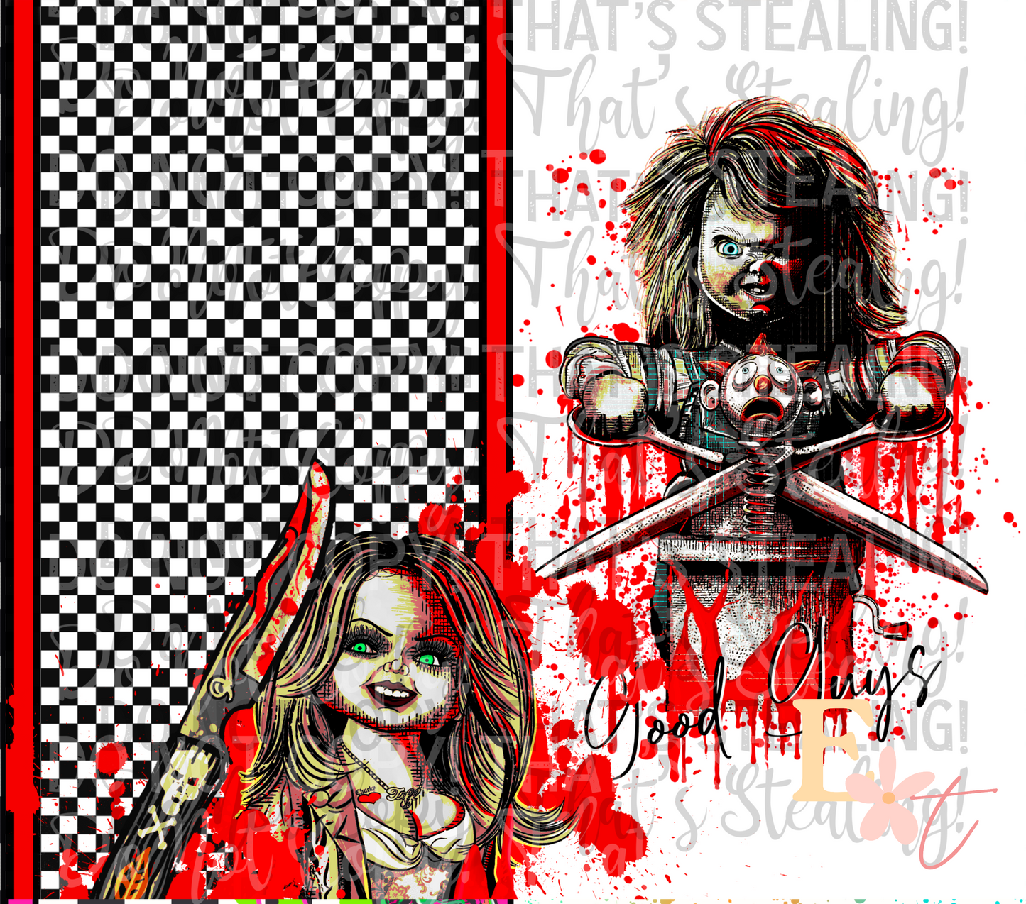 Chuckie 20oz Tumbler Sublimation Wrap