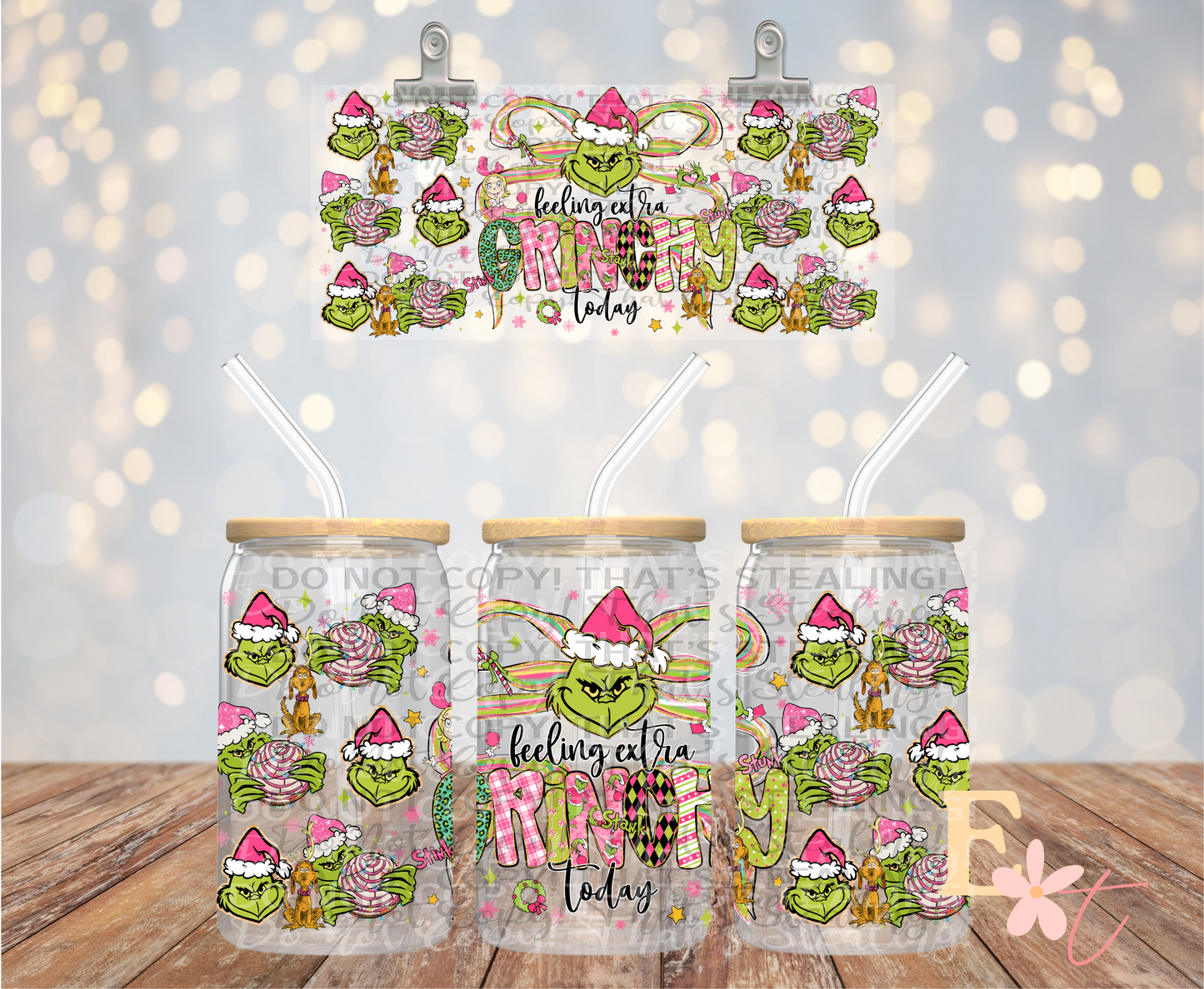 Extra Mean Today 16oz UV DTF Wrap