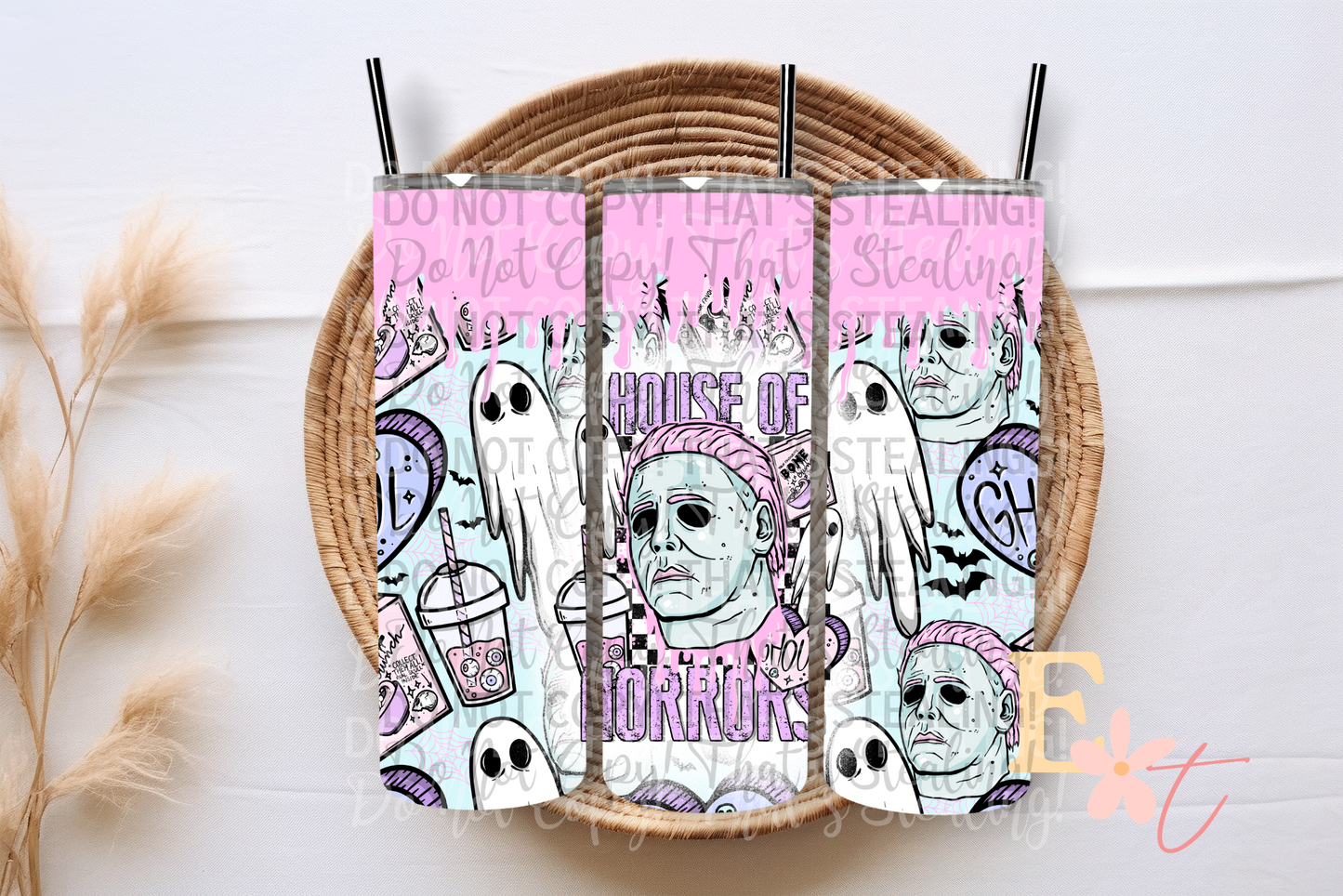 House of Horrors Michael 20oz Tumbler Sublimation Wrap