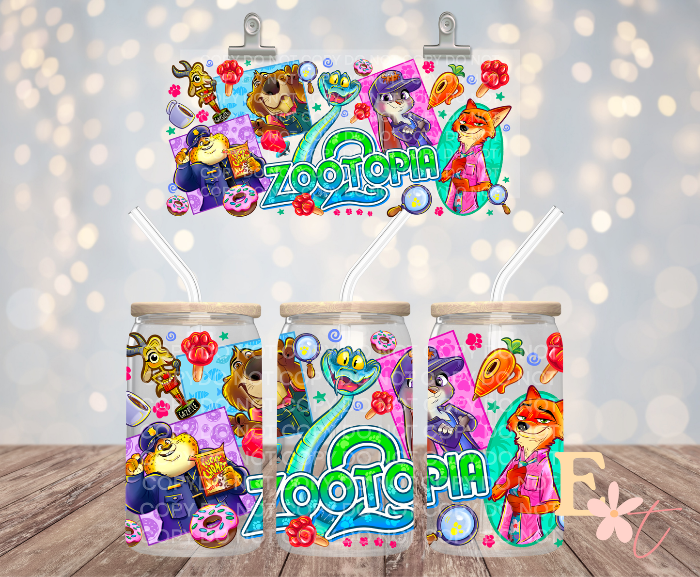 Zoo 16oz UV DTF Wrap