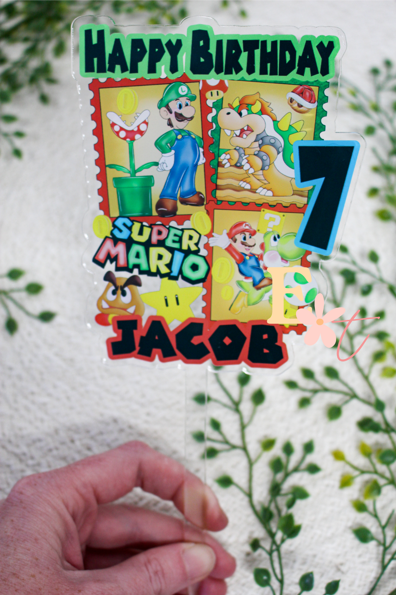 Super Brothers UV Printed Cake Topper
