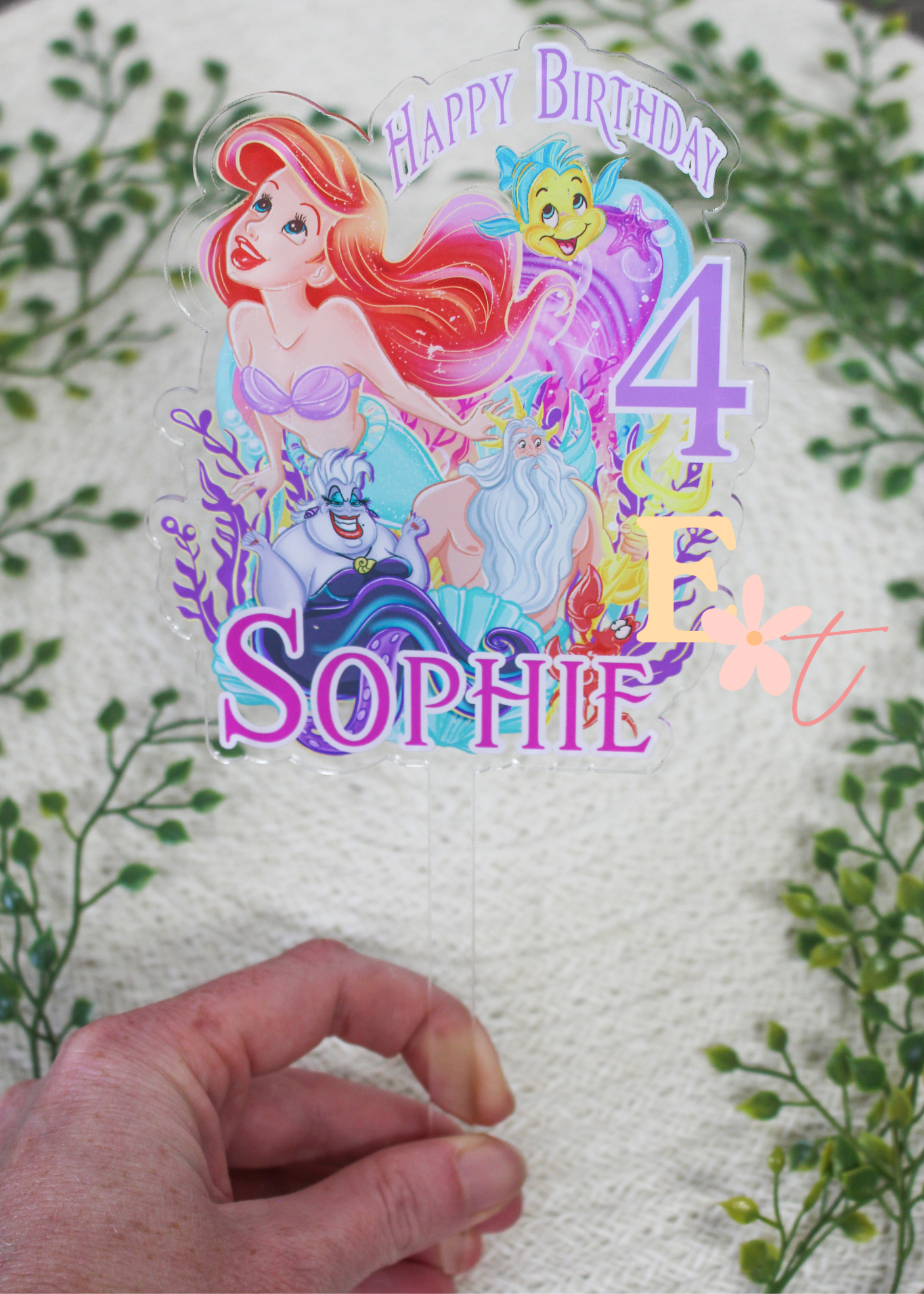 Under The Sea UV Printed Cake Topper
