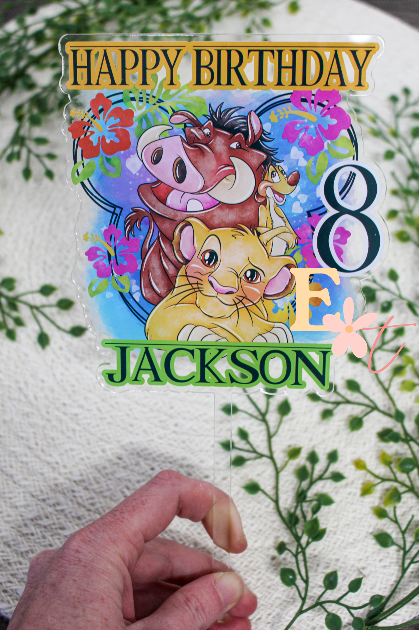 Lion and Friends UV Printed Cake Topper