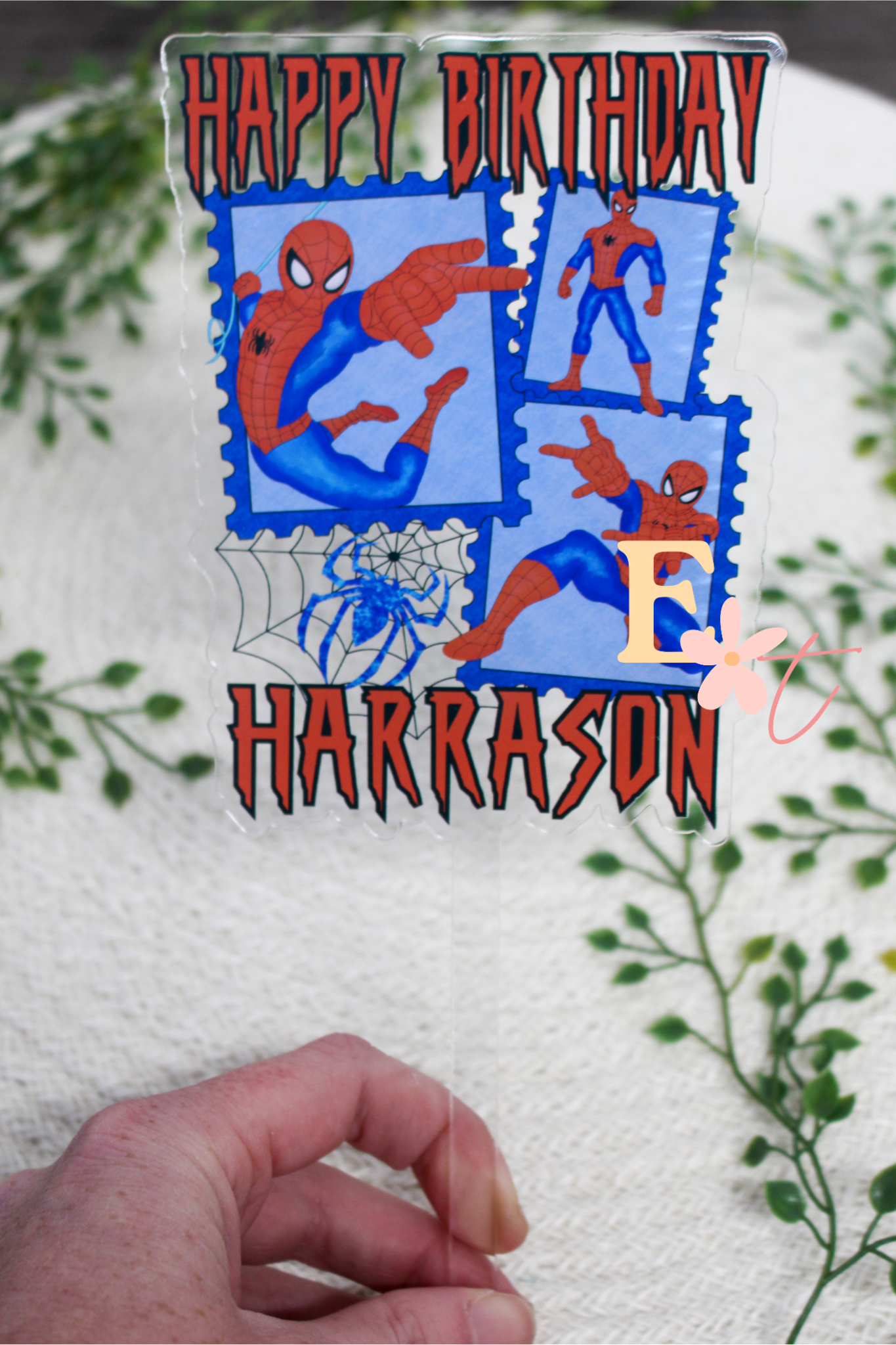 Spider Hero UV Printed Cake Topper