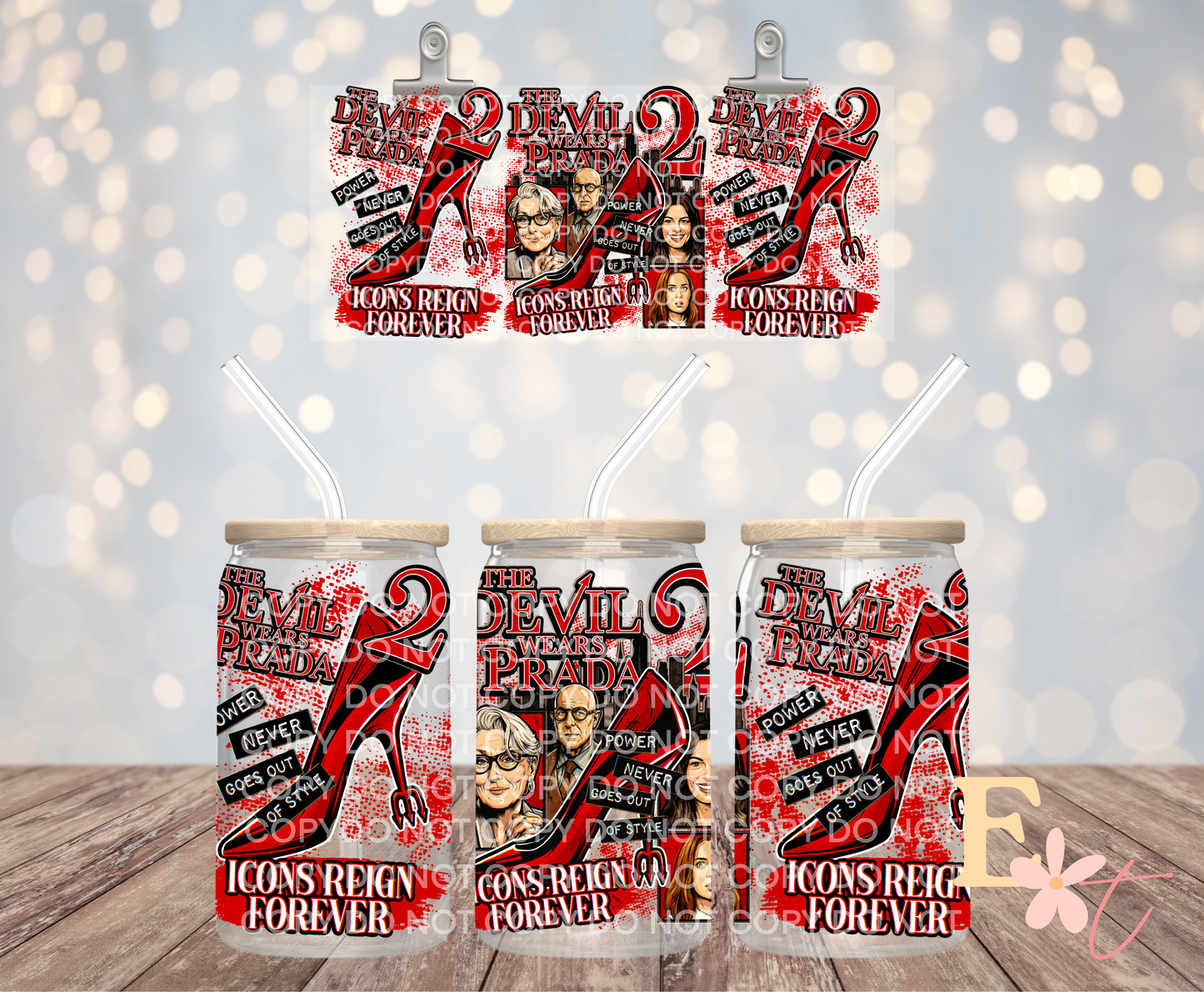 Devil Wears 16oz UV DTF Wrap