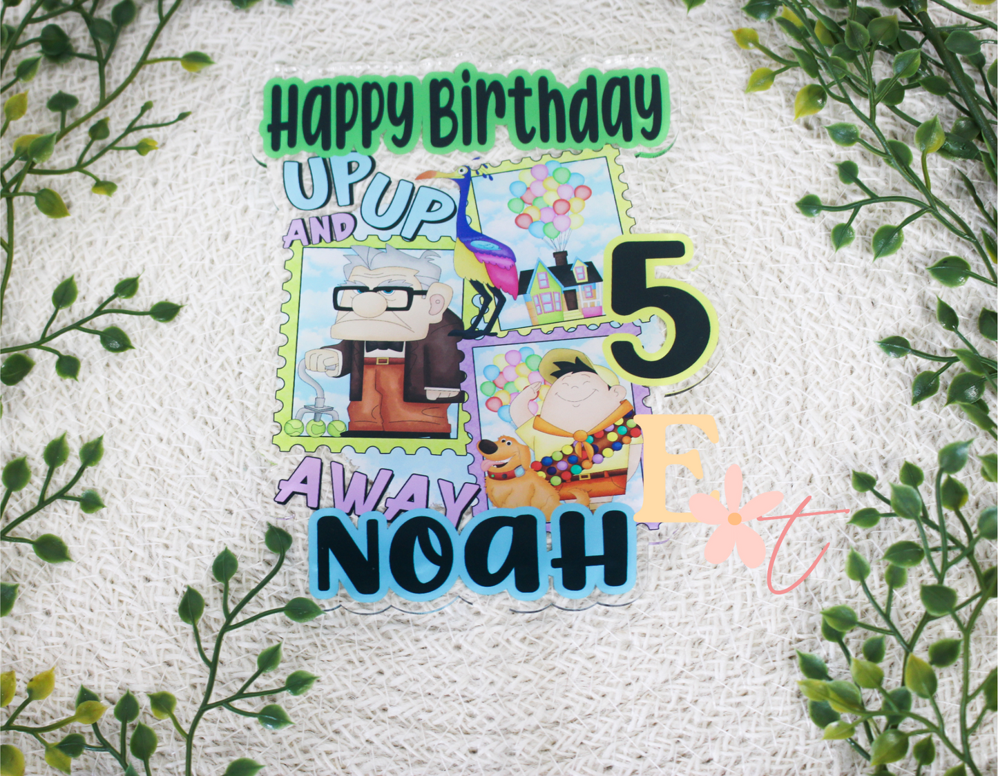 Up UV Printed Cake Topper