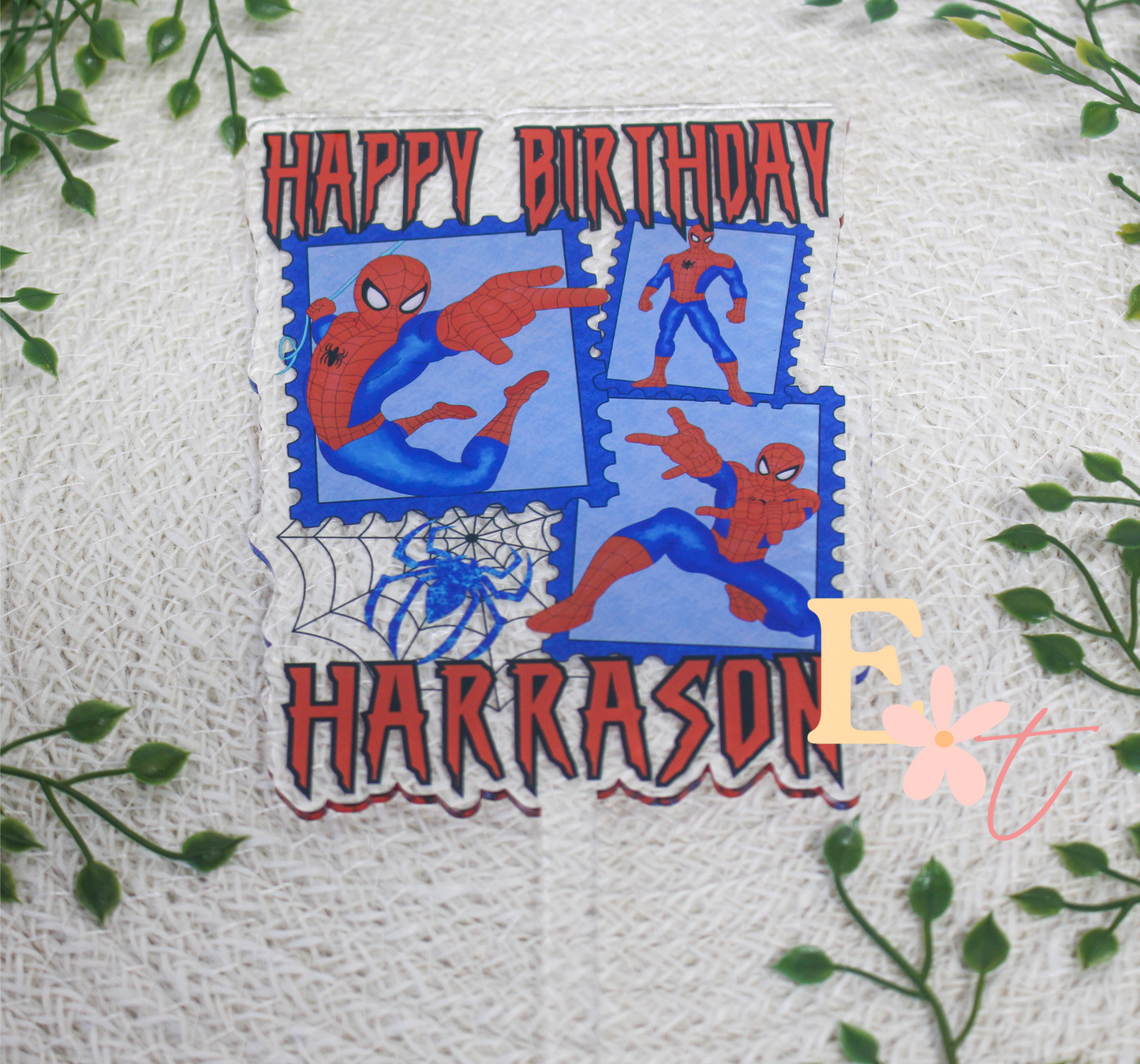 Spider Hero UV Printed Cake Topper