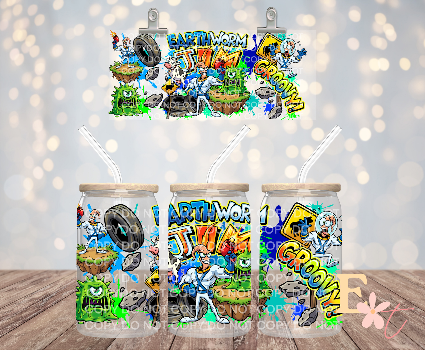 Earth 16oz UV DTF Wrap