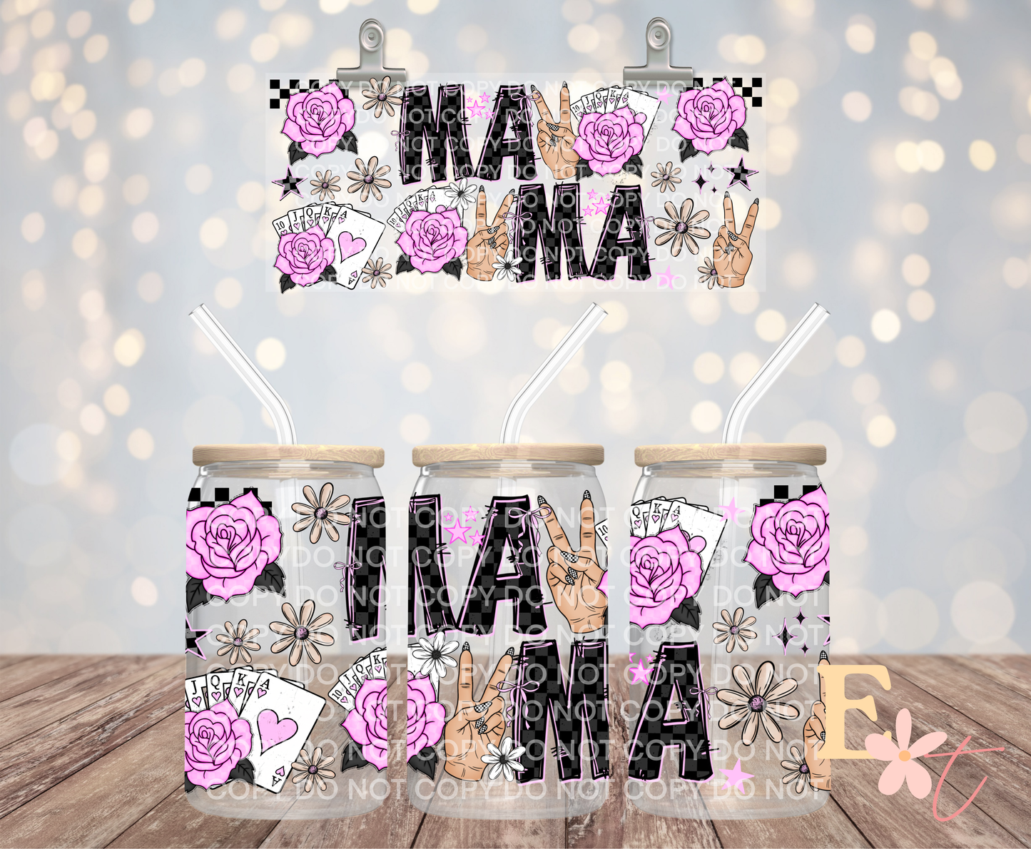 Peace Mama 16oz UV DTF Wrap