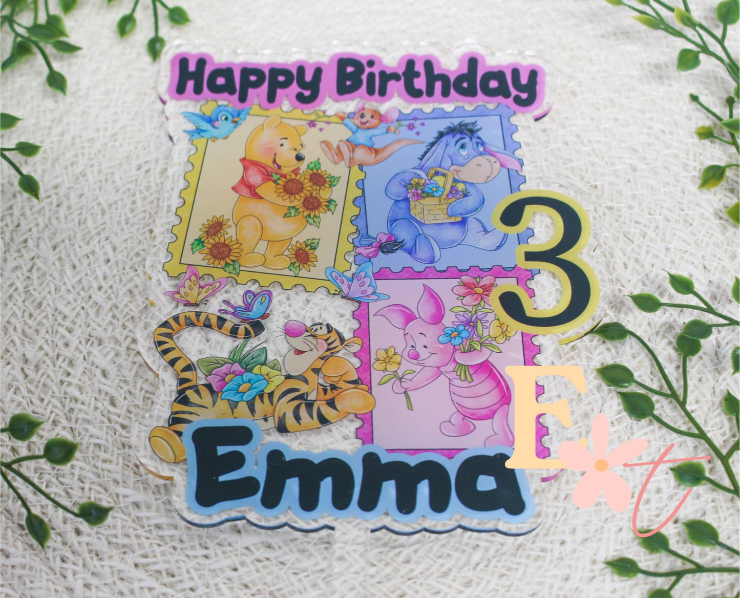 Bear and Friends UV Printed Cake Topper