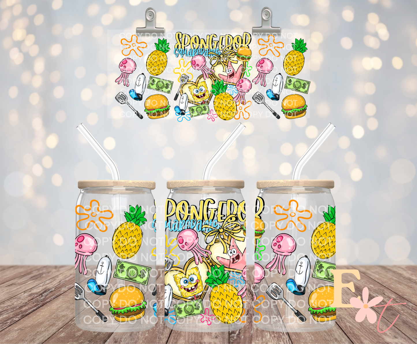 Squarepants 16oz UV DTF Wrap