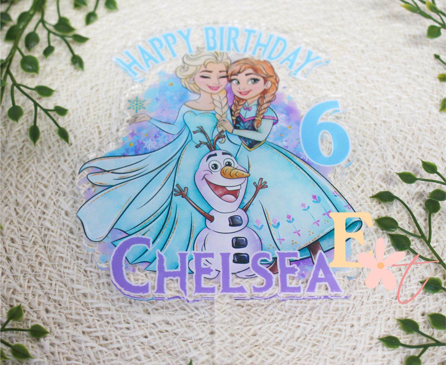 Ice Princess UV Printed Cake Topper